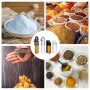 MEMOFYND Lot de 4 bouteilles à épices avec mini entonnoir, petite bouteille en verre, bouteille distributeur d'épices, bouteille