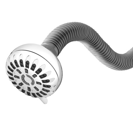 Waterpik PowerPulse Pommeau de douche flexible réglable pour toutes les hauteurs Chromé 7 modes XPP-703E