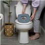 INGENUITY Mini Toilette enfant avec Réducteur de Toilette inclus, Chasse d'eau musicale et rangement lingette intégré Bleu