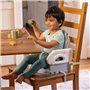 INGENUITY Rehausseur de chaise deluxe pliable gris, nomade avec tablette et sangles inclus