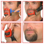 4 Pièces Taille Barbe Peigne Pochoir Barbe Homme Outil de Façonnage de Barbe Barbe Shaper Pochoirs à Barbe Accessoires Aider au