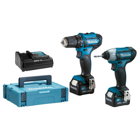 Pack outils 12V (DF333D + TD110D) (2x4.0Ah) en Makpac - MAKITA CLX224SMJ