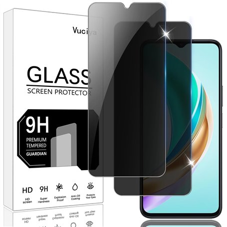 Vuciya Lot de 2 Protection Écran Anti-Espion pour Honor X6b Verre Trempé 9H Dureté Vitre Film Résistant aux Rayures Anti-Shatter