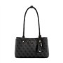 GUESS Meridian Shoulder Satchel Bag Coal Logo