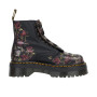 SINCLAIR DECAYED ROSES- Stivali in nappa lavorata marchio DR.MARTENS 37/BLACK NAPPA