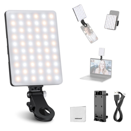 NEEWER Basics Lampe LED à Clip pour Selfie Compatible avec iPhone