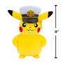 Pokémon Peluche Captain Pikachu Peluche Douce de 20 cm avec la Casquette de Captain et des détails Authentiques