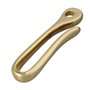 BQLZR Golden 60mm Length Rentro Solid Brass Fish Hook Key Chain U Hook Clip Holder