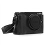 MegaGear MG1442 Etui avec Bandoulière en Cuir pour Panasonic Lumix DC-GX9 Noir