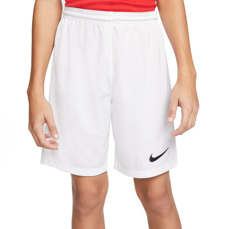 Short de Sport pour Enfants Nike DRI FIT PARK III BV6865 100 Blanc