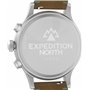 Timex - TW2Y29900 - Expedition North Montre pour Homme 42 mm avec Bracelet à Dégagement Rapide en Cuir Vegan Marron, Cadran Gris