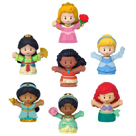 Fisher-Price Coffret Little People et Assortiment de 7 Figurines Disney Princesses pour Les Tout-Petits et Les Bambins