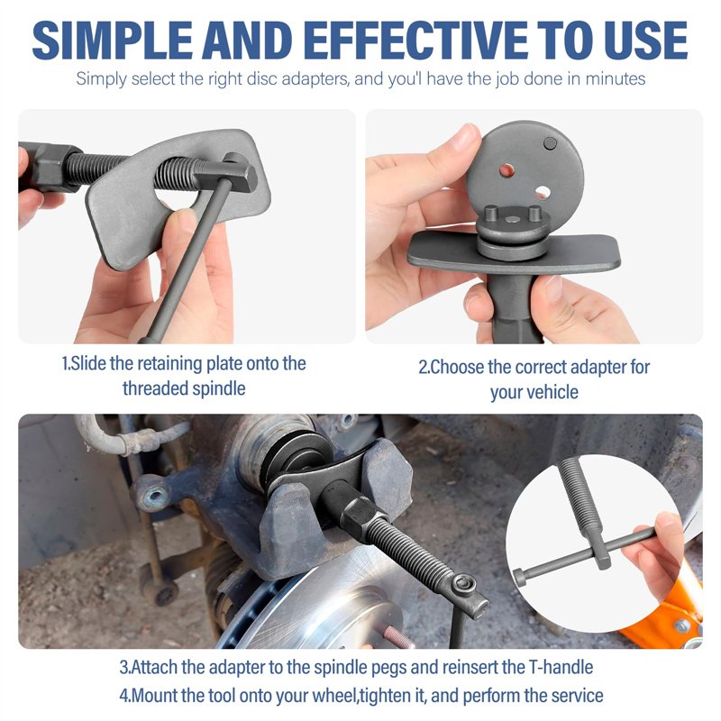 VEVOR Kit d'Outils de Biellette de Direction Intérieure 13PCs, Outils de Retrait de Biellette, 12 Adaptateurs de Patte d'oie, Tu