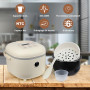 Bear Cuiseur à riz 3,5 tasses (non cuit) avec cuiseur vapeur, Multifonctionnel 350W Electric Mini Rice Cooker,6 fonctions de cui