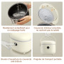 Bear Cuiseur à riz 3,5 tasses (non cuit) avec cuiseur vapeur, Multifonctionnel 350W Electric Mini Rice Cooker,6 fonctions de cui