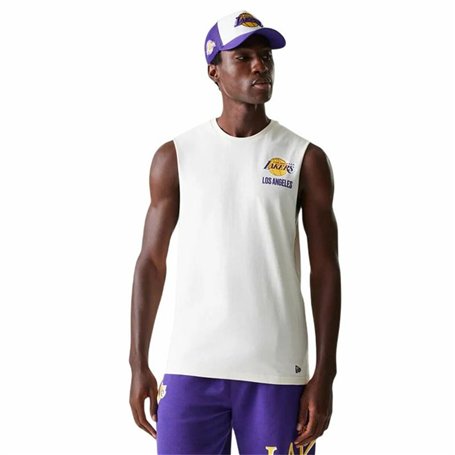 t-shirt de basket New Era LA Lakers Blanc