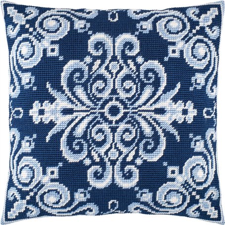 Brvsk Téhéran - Kit de Point de Croix Estampé Avec Toile de Tapisserie Imprimée (40 × 40 cm) - Coussin Pour Décoration Créative