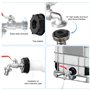 3/4" Robinet pour Cuve de 1000l Plastique Ibc, Adaptateur Raccord Cuve 1000 Litres, Bouchon Vanne Cuve 1000l avec Robinet
