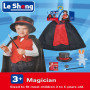 skyllc Ensemble d'accessoires de costume de magicien, costume de magicien avec chapeau magique, baguette et autres accessoires,