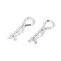 sourcing map Goupille Fendue 1 mm x 16 mm en forme d'épingle à cheveux plaqué zinc pince fendue ton argent 50 pcs,