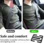 WFRPABY Clip Verrouillage Voiture Métal 2 Pièces Ajusteur Ceinture Sécurité Métal Verrou Maintien Ceinture Sécurité Noir Positio