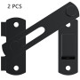 Lot de 2 Verrous de Porte en Acier Inoxydable Noir - Loquet de Sécurité pour Porte et Fenêtre