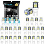 Alopee Lot de 30 Ampoules W5W LED 12V Blanc (5x puces SMD 5050) - Éclairage Intérieur Plafonnier