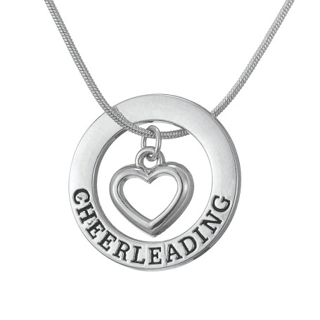 TEAMER Collier avec pendentif en forme de pom-pom girl en zinc pour femme