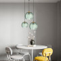 Suspension en verre vert clair abat-jour moderne éclairage de plafond verre Art déco lampe salon salle à manger chambre salon cu