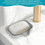 2 Pièce Porte Savons Silicone, Porte-Savon en Silicone avec Trous de Drainage et Motifs Antidérapants - pour Salle de Bain, Douc