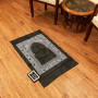 Namvo Tapis de prière Musulman, 60 * 100cm Tapis de prière de Voyage Islamique léger Portable avec Boussole pour prières Noir