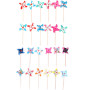 WANGCL Lot de 24 mini moulins à vent pour cupcakes - Décorations de gâteaux de fête de mariage (couleur aléatoire)