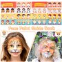 DONGQI Peinture Corporelle pour Le Visage, Palette de Maquillage pour Enfants, 20 Couleurs Palette de Tatouage de Peinture à I'h
