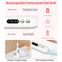 Ponceuse pour Ongles électrique, Ponceuse 0ngle Sans fil à 3 Vitesses avec Base Rechargeable, Polissoir a Ongle et Pédicure Port