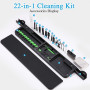 Kit de nettoyage de clavier 22 en 1 avec Wrist Rest - Matériau élastique souple - Kit de nettoyage pour écouteurs AirPods - Desi