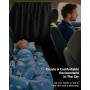 Fenêtre Occultante Protection Solaire Rideau De Séparation Voiture 3 Pièces Set 2 Rideaux D'occultation Avant & Arrière + 1 Pare
