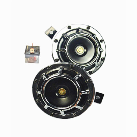 Car Horn 12V 135db ,Eletric Car Horn Kit High Tone and Low Tone Metal Twin Horn Kit with Bracket for Cars Trucks SUVs RVs Vans M