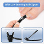 ERAVOR Coupe-ongles pour orteils pour ongleux épais – Sans se pencher! Ouverture de sécurité de 10 mm + Poignée antidérapante po