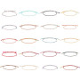 Auidy_6TXD Lot de 20 bracelets d'amitié tressés à la main pour femmes et filles - Multicolores - Fines cordes tissées