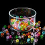 Lot de 700 perles à enfiler en verre cristal 8 mm - Perles multicolores en acrylique pour la fabrication de bijoux