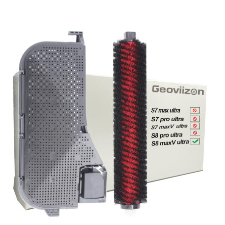 Geoviizon Brosse d'entretien et filtre à eau - Accessoires compatibles avec roborock S8 MaxV Ultra - Pièces de rechange pour sta