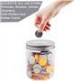 Mczcent Petite Tirelire-4 PACK, Petit Tirelires Transparente Plastique pour Pièces en Euros, Peu Mini Tire Lire Piggy Coin Money