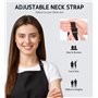 Syntus Lot de 4 bavoirs réglables résistants aux chutes d'eau avec 2 poches Tabliers de cuisine Noir