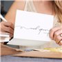 VANRA Lot de 100 cartes de vœux vierges blanches avec enveloppes A6 autocollantes pour cartes de remerciement, invitations de ma
