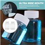ReaJoys Lot de 12 bouteilles vides en plastique transparent avec couvercles pour jus d'eau et lait 100 ml