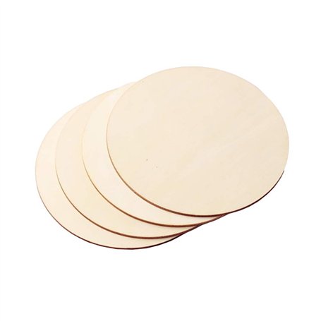 FSSTUD 4 Pièces 30cm Ronde Disque de Bois Rondin de Bois Tranche de Bois pour Bricolage Ornements