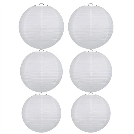 ZYEKIU 6 Pièces Abat Jour Papier Lampe Papier Abat Jour Lanterne Rond En Forme de Boule Lampions Classiques pour Jardin