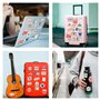 Stickers vintage pays timbres rétro valises autocollants voyage pour scrapbooking portable bagages Multicolor
