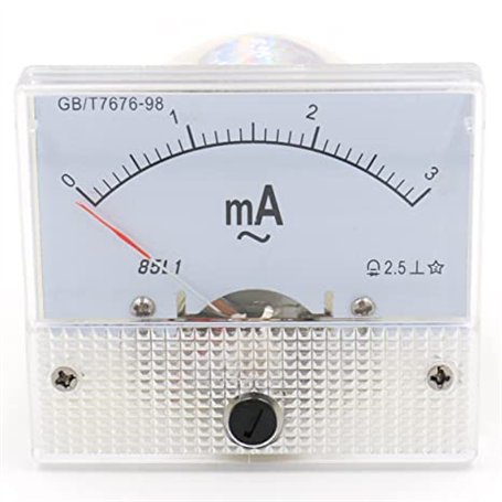 Heschen 85l1–3 MA rectangle Panneau monté courant Mètre testeur Ampèremètre AC 0–3 MA Classe 2