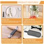 SLTAXAR 9 PCS Set de Couverts en Inox Portable Ensemble de Couverts de Table Ensemble de Couverts de Voyage Camping Couverts de